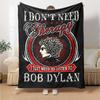 1pc Therapy Bob Dylan Themed Printed Soft and Comfortable Home Blanket, Small Throw Blanket, Nap Blanket, Suitable As a Gift L067