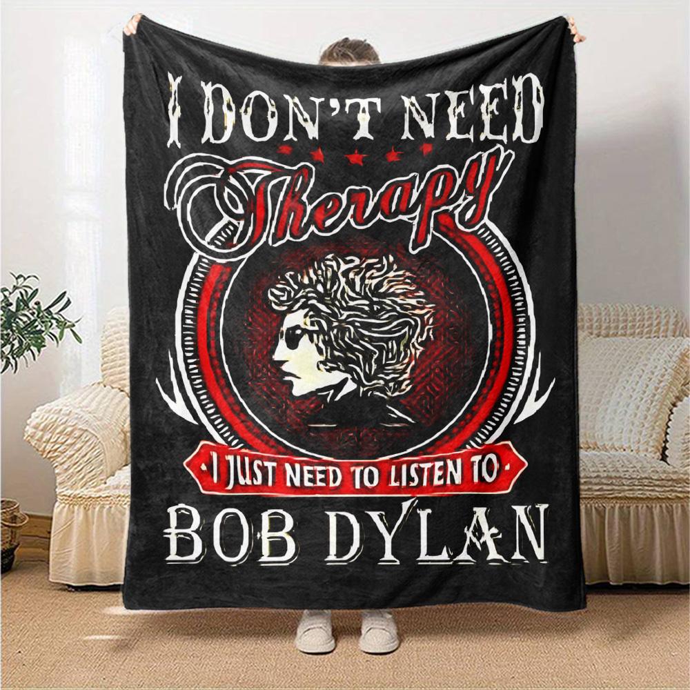 1pc Therapy Bob Dylan Themed Printed Soft and Comfortable Home Blanket, Small Throw Blanket, Nap Blanket, Suitable As a Gift L067
