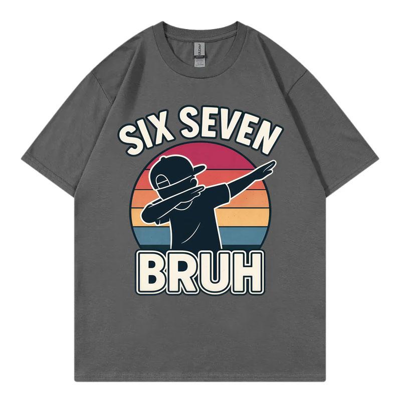 Funny 67 Six Seven Meme Tshirt Unisex Unisex Fashion Y2k Short Sleeve Tshirts Summer Casual Loose 100cotton T Shirt Streetwear