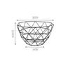 Fruit Bowl Washing Fruit Hollow Drain Basket Iron Fruit Basket Living Room Coffee Table Net Red Fruit Plate Snack Storage Basket
