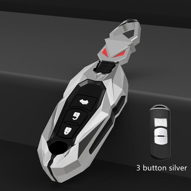 Zinklegering Bil Fjärrnyckelfodral Skydd för Mazda 2 3 6 Axela Atenza CX-5 CX5 CX-7 CX-9 2014 2015 2016 Biltillbehör