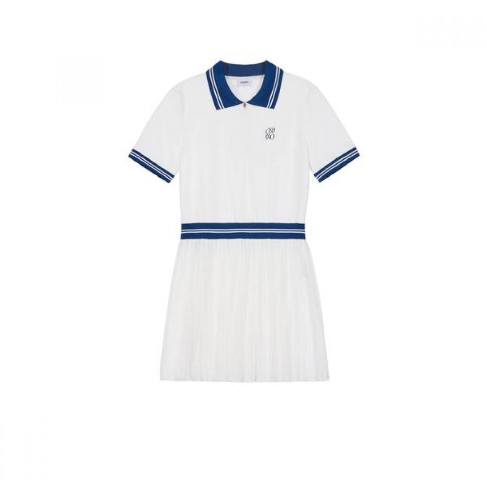 Goxo Light Pleats Dress White S(55)