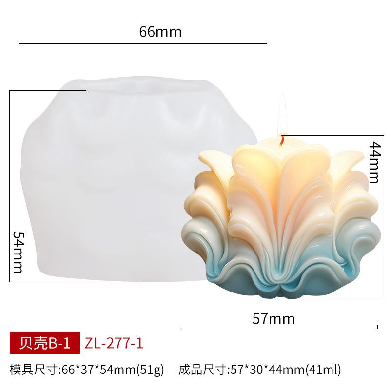 Ozeanschale Kerze Silikonformen Handgemacht Welle Gestreifte Schale Aromatherapie Seife Harzform Eis Kuchen Herstellungswerkzeug Geschenk Dekoration