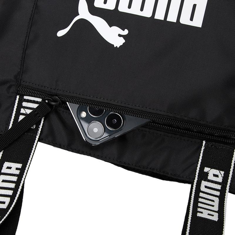 New PUMA Fabric Sports Bag, One Shoulder Handbag Regular Unisex Black/White 079465-01