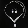 Elegant Floral Women's Necklace & Earrings Set - Luxury Bridal Jewelry Design