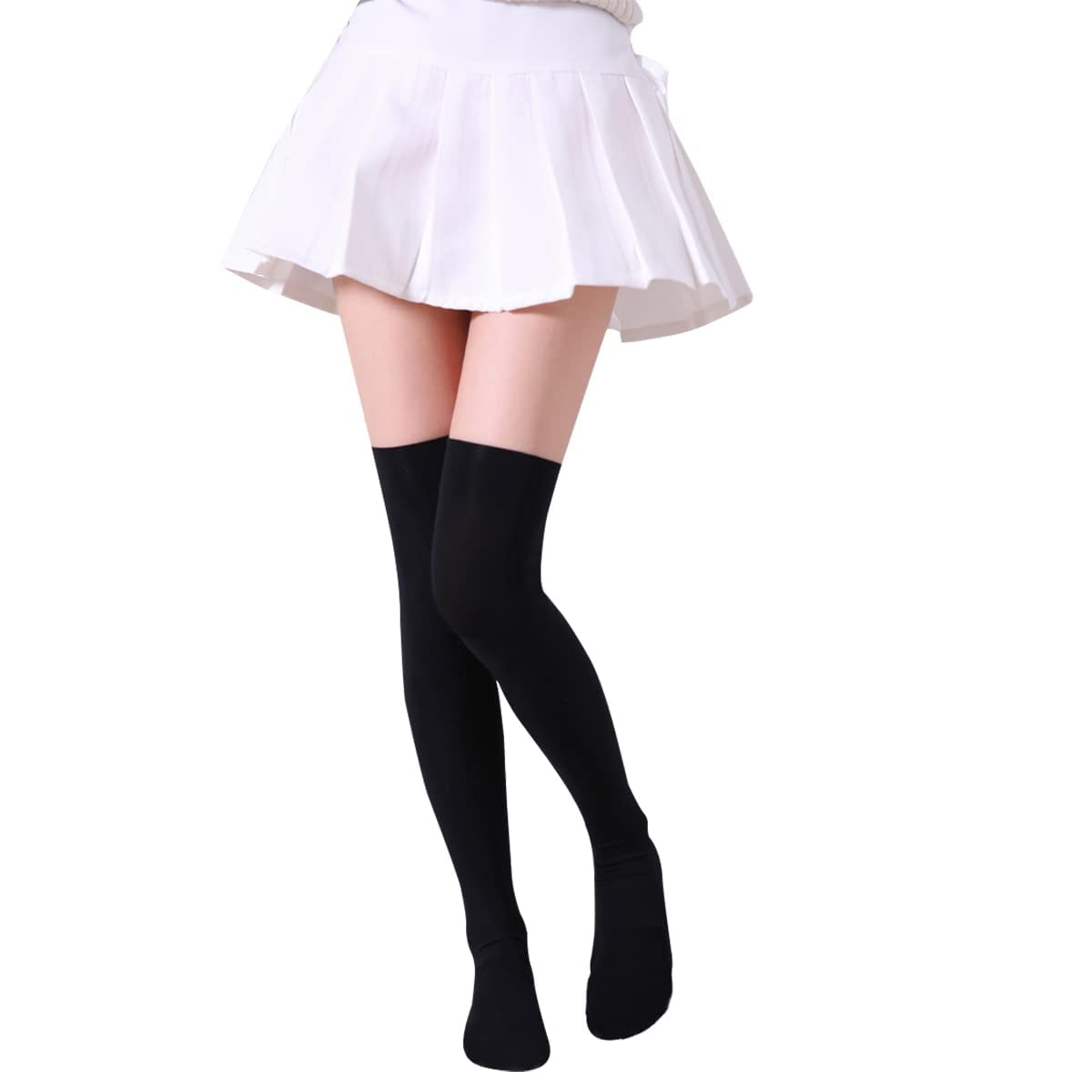 

1 пара компрессионных носков с 120 на подошве длинных носков для гладких мягких [MOOKISOO] гольфов до колена с противоскользящей подошвой, 60 см, ден, противоскользящая стопа,