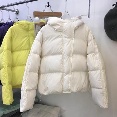 Winter Bud Hat Down Cotton-padded Jacket Women's Short Loose Thick Bread-padded Jacket