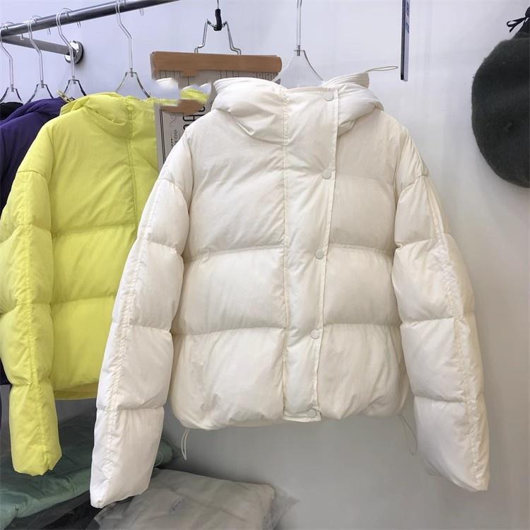 Winter Bud Hat Down Cotton-padded Jacket Women's Short Loose Thick Bread-padded Jacket
