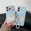 Blue Hollowed Out Love Horse Riding Jade Guigou For iPhone Case 17 Pro Max 16 Pro 15 Pro 14 Pro Max Shockproof Phone Case Cover