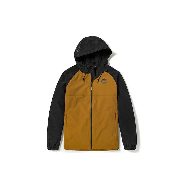 

Timberland Color Block Hooded Jacket Men Outerwear Wheat A2CEF-P56 XS