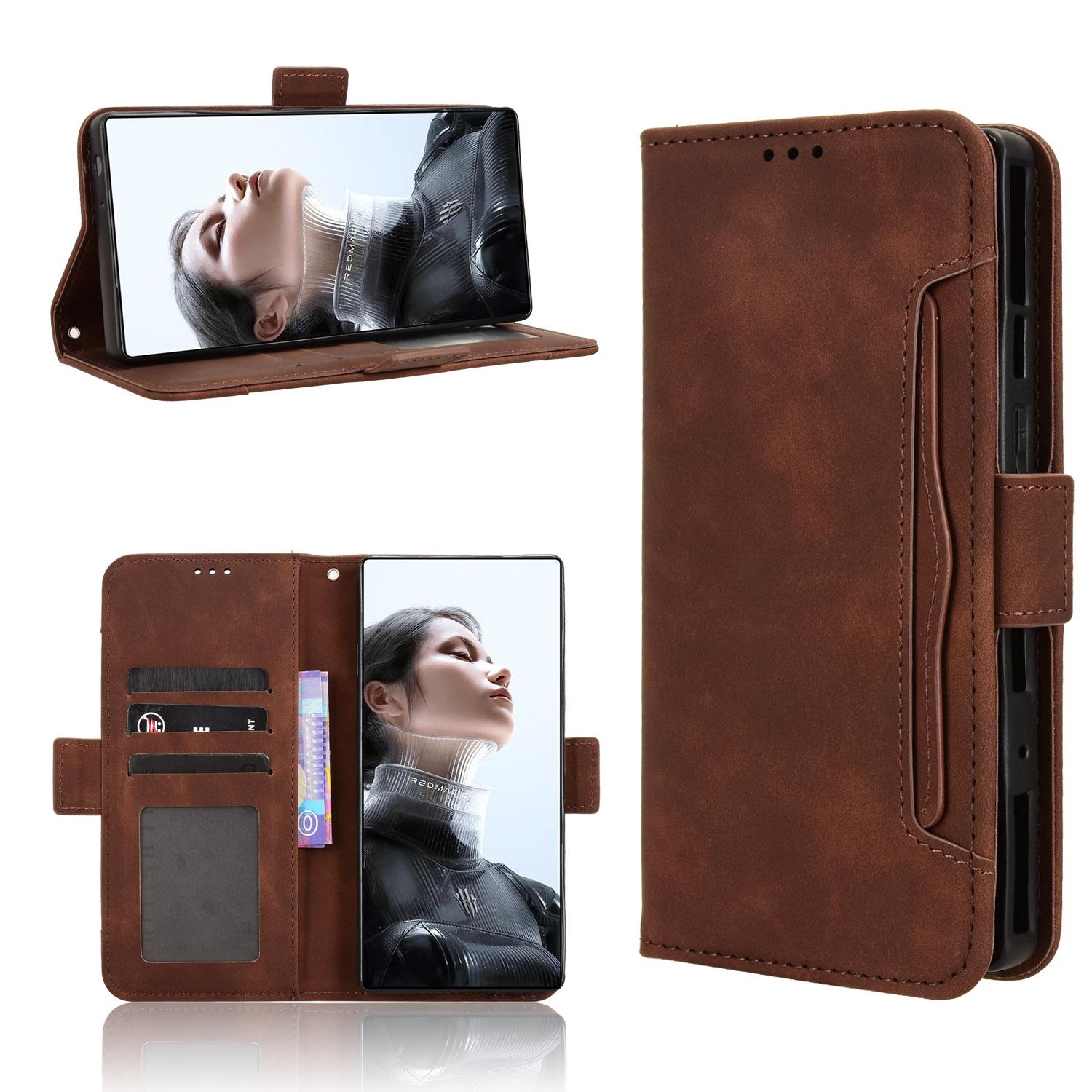 

Чохол-книжка для ZTE nubia RedMagic 11 Pro/Red Magic 11 Pro+ Plus з PU шкіри, захист всього корпусу [Блокування RFID], чохол-гаманець коричневий