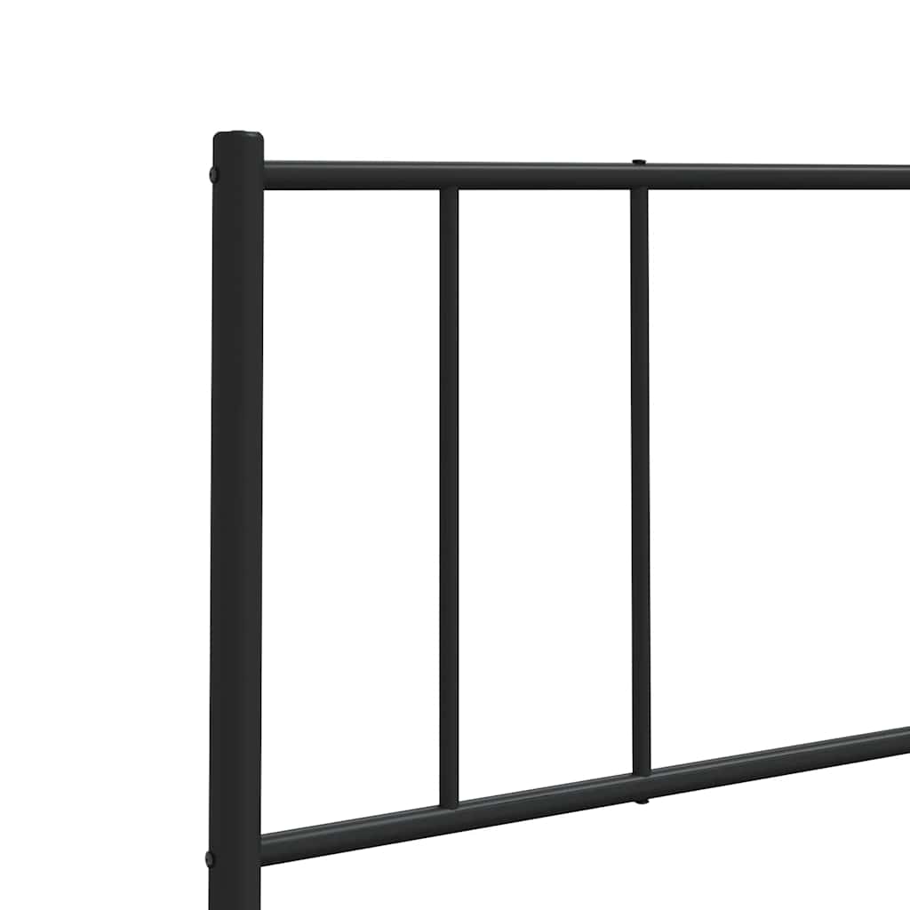 Vidaxl Metalowe Wezgłowie, Czarne, 150 Cm
