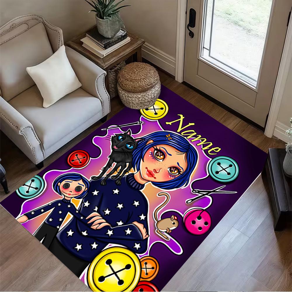 Fantasy World Personalized Text Area Rug Suitable for Decorate room Balcony Game Room Entryway Anti-slip Rug Office home decor Best for Christmas