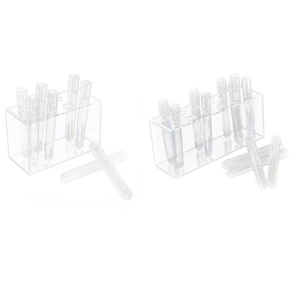 Acryl-Vasen- und Halter-Set mit herausnehmbaren Reagenzgläsern (8/12 Stück) für einzigartige Blumendisplays