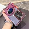 KEYSION Glitter Jewelled Magnetic Phone Case for Samsung Galaxy S25 Ultra 5G S24+ Plus S23 FE Makeup Mirror Stand Shockproof Cover