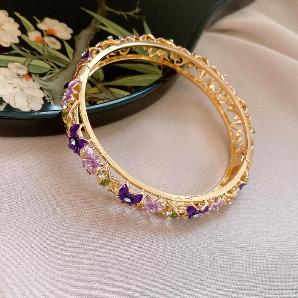 Double Bangle Vintage Cloisonne Bangle Chinese Women's Hand Bracelet  Jewelry Gifts