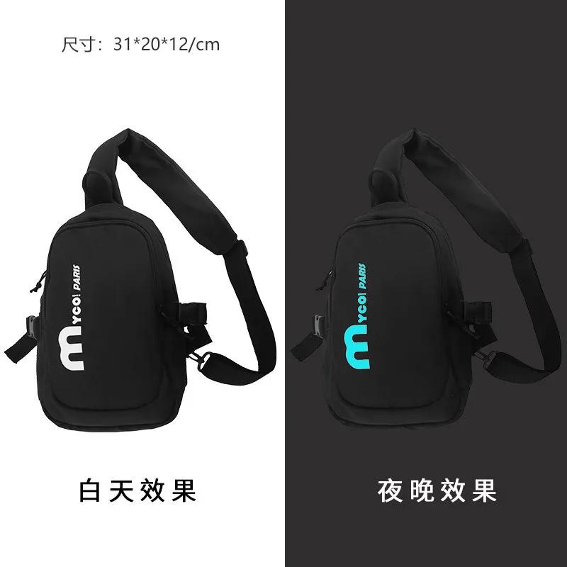 

Crossbody bag for men can hold tablets for sports and fitness Korean style one-shoulder female student american retro mobile sac чёрный