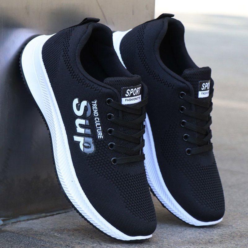 Spring and Breathable Mesh Shoes Casual Board Shoes Boys Trendy Shoes Deodorant Sports Shoes Versatile Canvas Shoes Black Men's Shoes