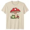 Cute Frog And Mushroom T-Shirt Kawaii Nature Birthday Gift For Him And Her