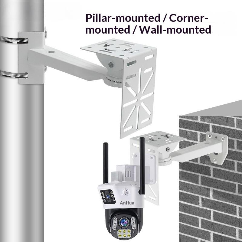 For CCTV Camera Pole Clamp Mount Bracket 360 Degree Rotation Security Camera Holder Stand