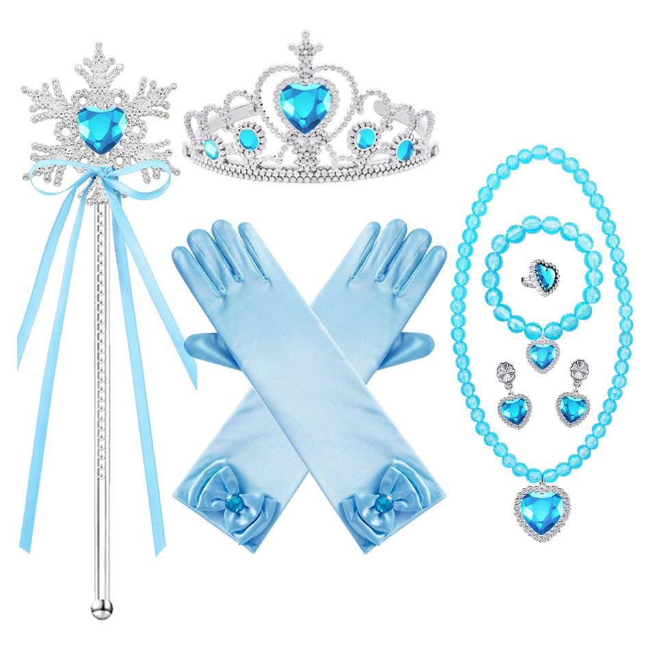 Frozen Elsa Dress Cinderella Princess Dress Halloween Love Veil Dress Children's Spring and Autumn Trend