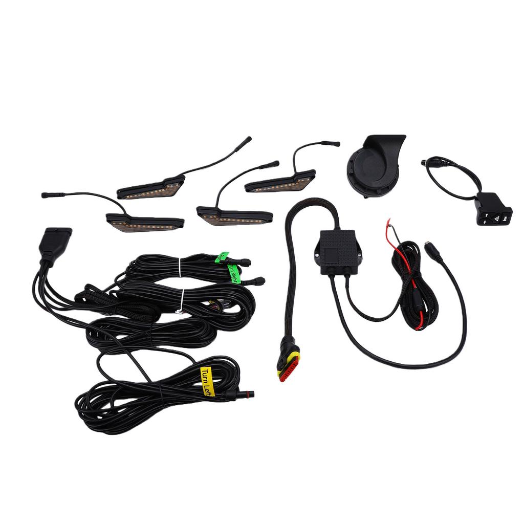 UTV Turn Signal Kit with 110D Horn and Integrated Rocker Switch Pre Wired Plug and Play Street Legal UTV ATV Blinker Kit