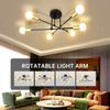 Postmodern Multiple Rod Iron Sputnik Ceiling Lamp Chandelier Vintage Industrial Light Lighting Fixture Kitchen Luminaire