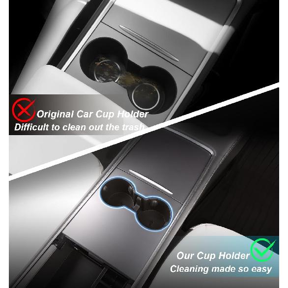 WinDu 5PCS Model 3 Model Y Center Console Organizer Tray Compatible For Tesla -2024 Model Y And - Model 3 Accessories Armrest Hidden Box Storage Tray