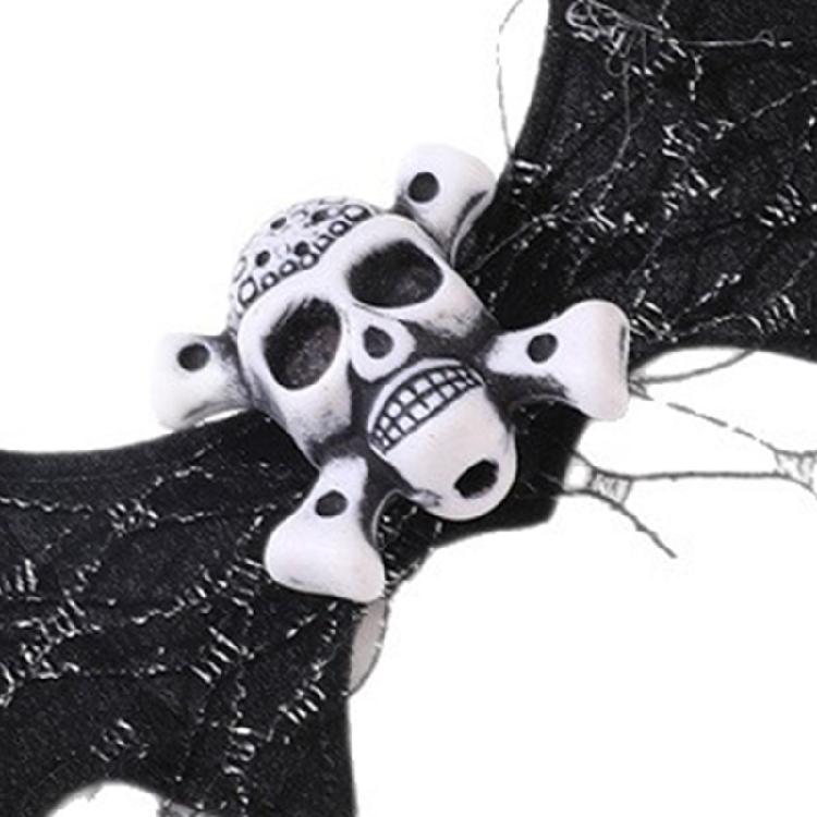 2Pcs Bright Halloween Themed Bat Skull Hair Accessories Strong Nonslip Design Barrettes For Active Individuals