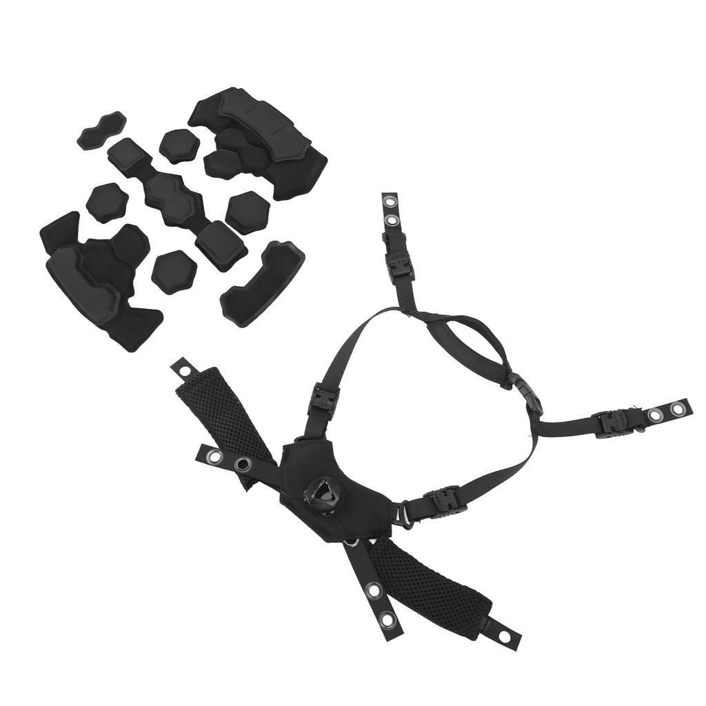 Helmet Liner System Internal Sponge Pad Adjustable Helmet Dial Suspension System Chin Strap for