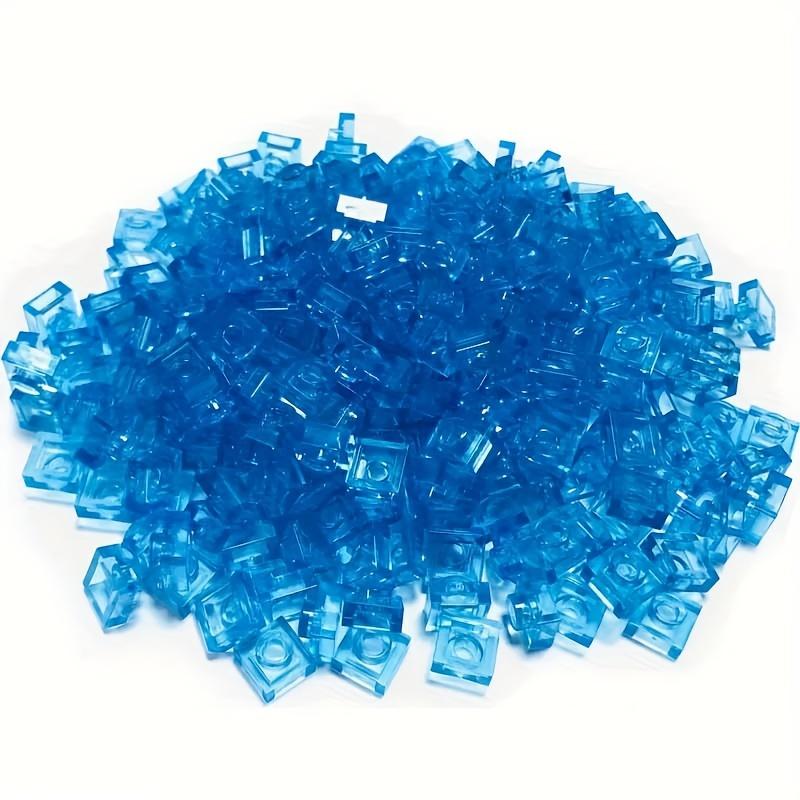 100pcs Transparent 1X1 Dot Thin Brick Small Particles Building Blocks Transparent Parts Two-Dimensional Code Educational Childre