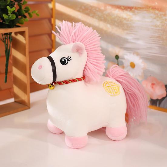 Plush Doll Animal Theme Exquisite Craftsmanship Adorable Horse Shaped Plush Toy 2026 New Year Holiday Party Decoration