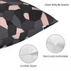 Elegant Rose Gold Grey Black Mosaic Square Pillowcase Polyester Linen Velvet Creative Decorative Sofa Cushion Cover