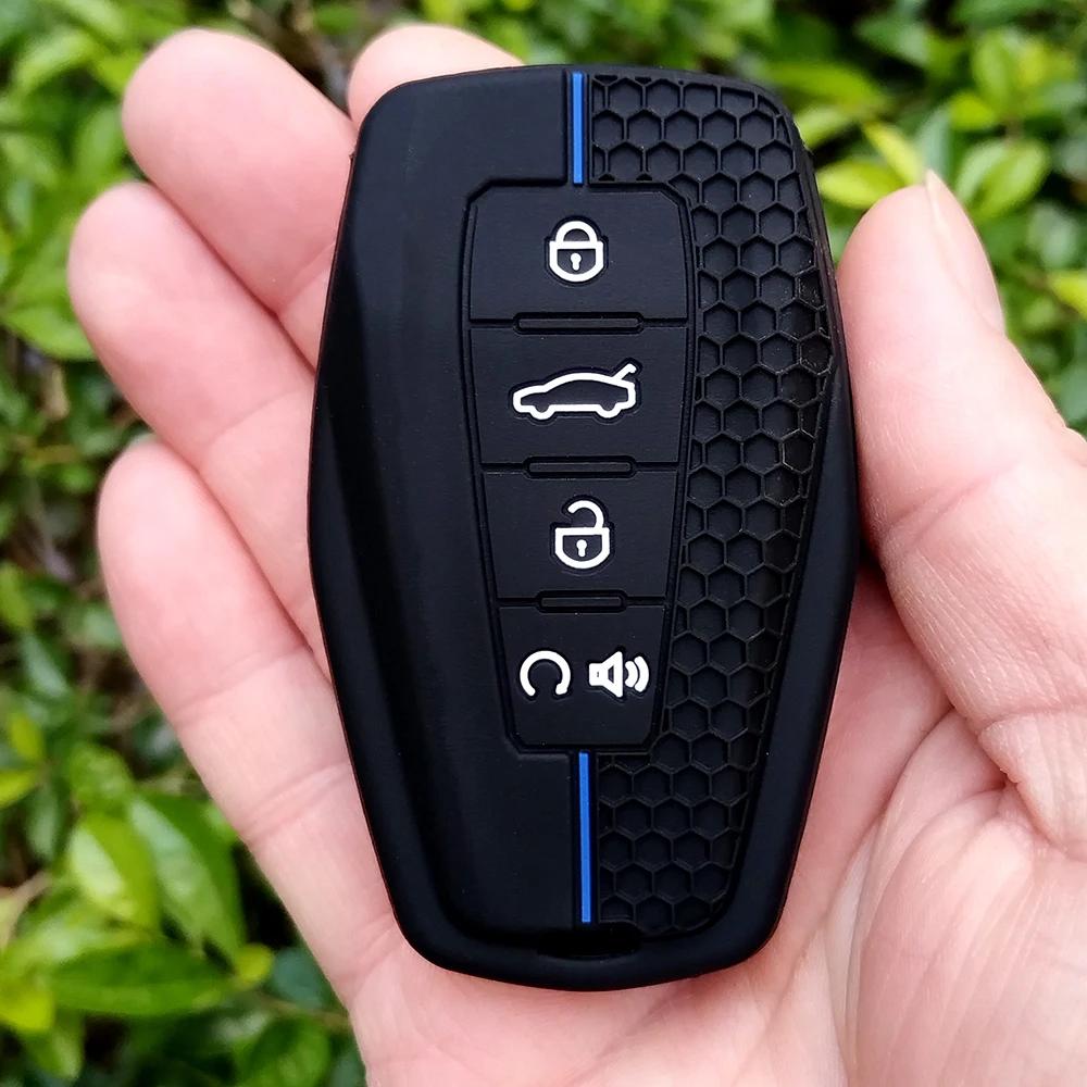 For Geely New Silicone Car Key Cover Case For Geely Coolray X6 Emgrand Global Hawk Gx7 Remote Car Accessories Shell Holder Set