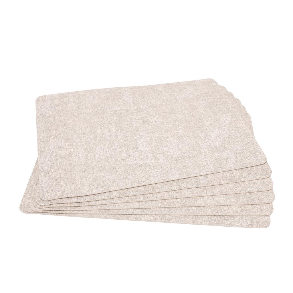 6Pcs Table Mat Set Artificial Leather Water Oil Heat Resist Multifunctional Textured Placemat for Restaurants Kitchens