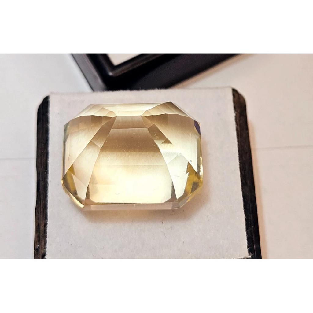 Stunning Yellow Sapphire Natural Emerald Cut 25-26 Ct Loose Gemstone