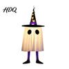 Spooky Atmosphere Entryway Accents Halloween Hanging Ghost Decoration with Witch Hat And Leg, LED Lighted Eco Friendly Ornaments Floating for
