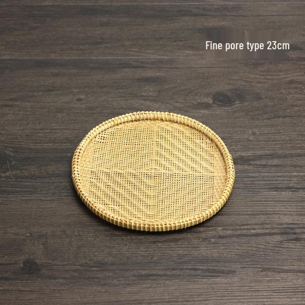 Круглая бамбуковая тарелка для фруктов и пельменей - Плоское сито-корзина и поднос для сушки десертов