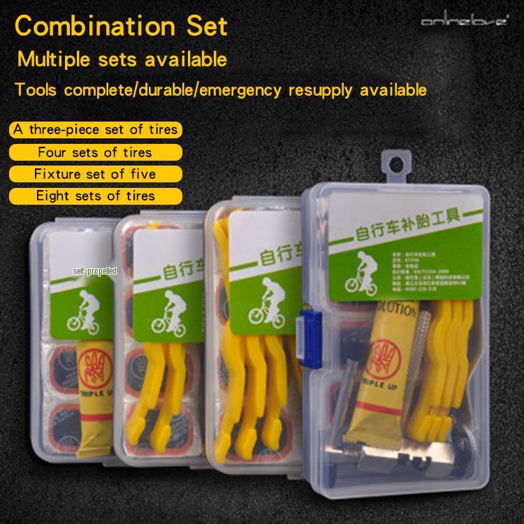 Mountain Bike Tire Repair Set: Patches & Glue for Cycling