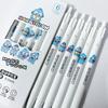 6Pcs Kawaii Crayon Shin-Chan Neutral Pen Cute 0.5Mm Black Ink Signature Pen Student Stationery Anime Cute Pressing Gel Pen Gifts
