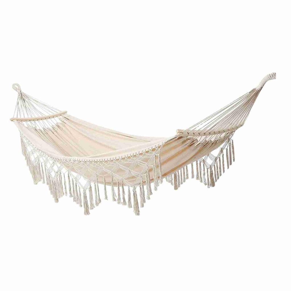 Double Macrame Hammock Double Macrame Hammock Two Person Swing Bed for Beach Yard Bedroom Patio