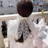 New Elegant Lace Scarf Korean Floral Hollow Triangle Scarf Embroidery Office Lady Wrist Hair Tie Snood Headband Neckerchief