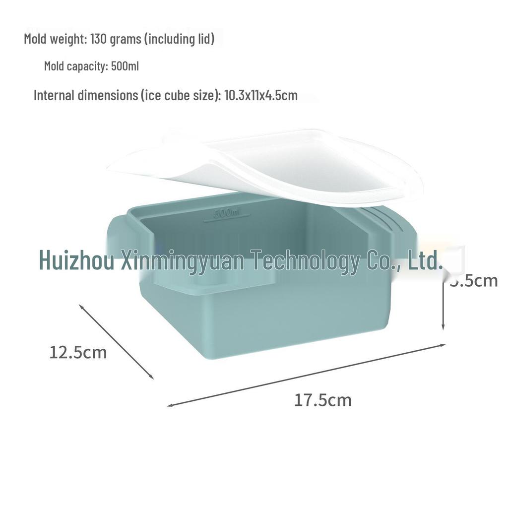 Silicone Ice Cube Tray with Lid - Food Storage & Freshness Preservation Box