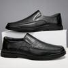 Summer Men's Business Loafers Footwear Soft Sole Shoes Comfortable Perforated Breathable Shoes Anti-slip Wear-resistant Sneakers