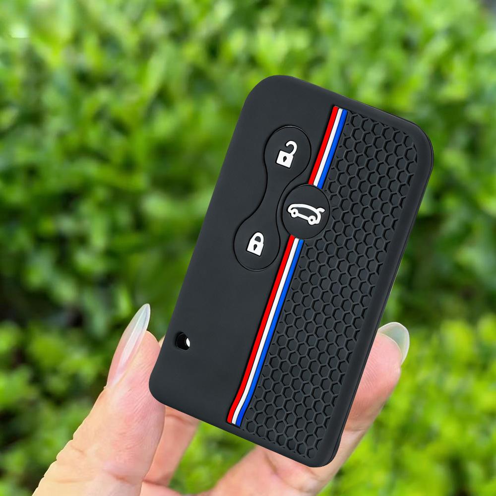 Silicone Keychain Car Keys Accessories Key Case Cover For Renault Megane Clio Megane 2 Scenic Stage Koleos Logan Region Card