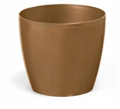 Blumentopf mit Kunststoffabdeckung, gold, 21 cm, Magnolie