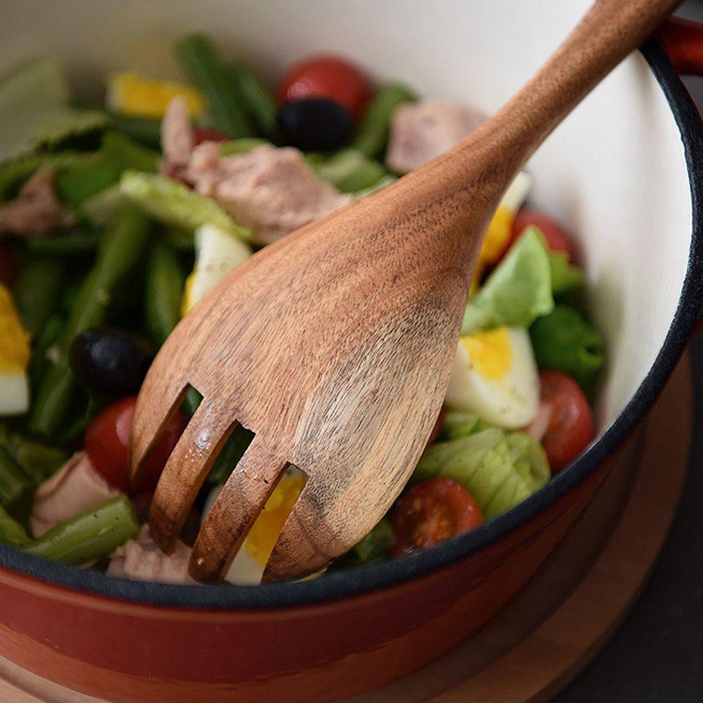 Scoop Utensils Natural Dinner Serving Kitchen Tools Wooden Spoon Fork Large Spoons Tableware