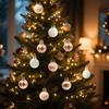 36-delars set av splittringsfria julgranskulor för att dekorera julgranar, hängande kulset för julpartydekorationer