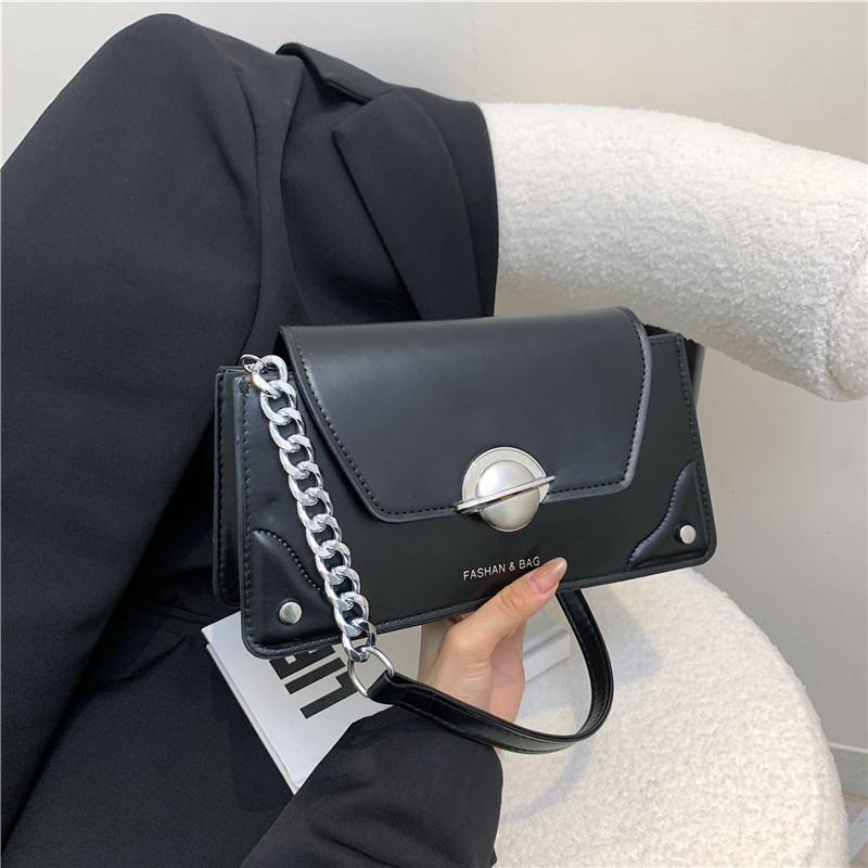 Stylish Pu Small Shoulder Bag For Women In Black White And Khaki Perfect For Daily Use