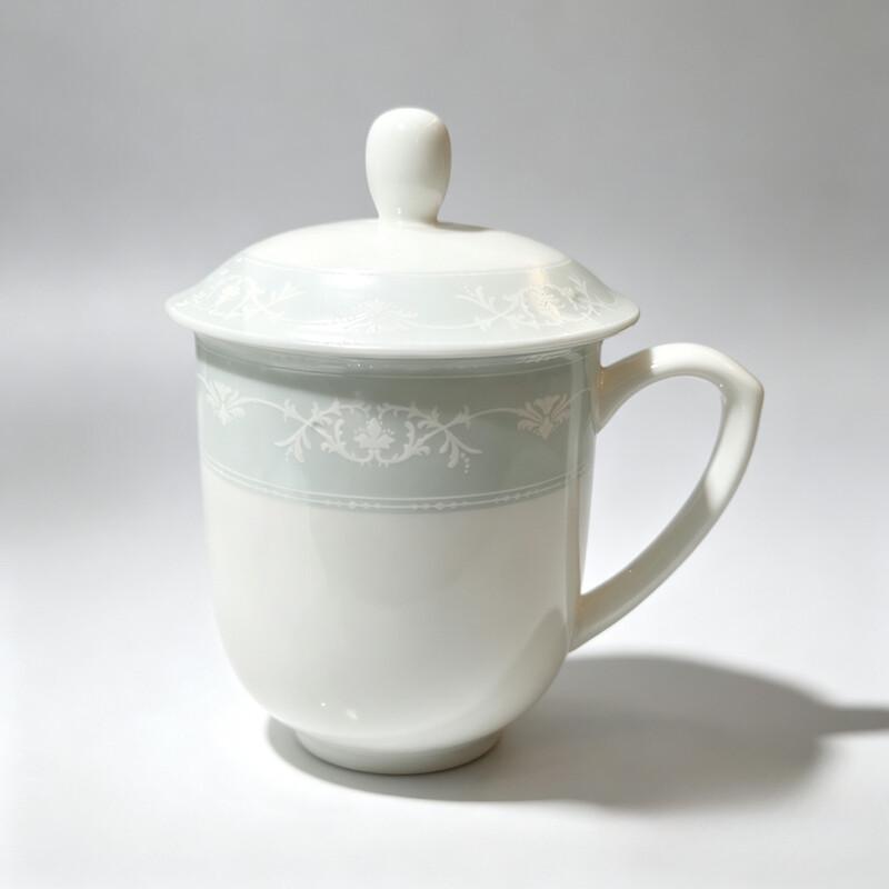 Songdai Bone China Tea Cup with Lid